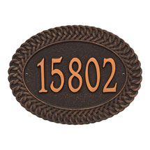 Alternate Image 4 for Personalized Chartwell Oval Address Plaque