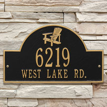 Alternate Image 2 for Personalized Adirondack Arch Address Plaque