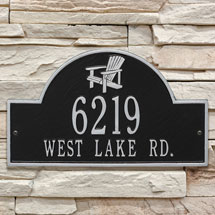 Alternate Image 3 for Personalized Adirondack Arch Address Plaque