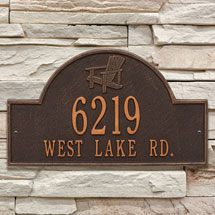 Alternate image for Personalized Adirondack Arch Address Plaque