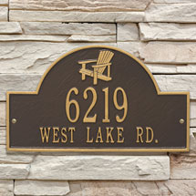 Alternate image for Personalized Adirondack Arch Address Plaque