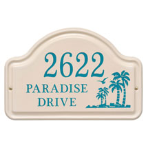 Alternate image for Personalized Palm Tree Arch Address Plaque