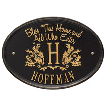 Alternate image for Personalized 'Bless This Home' Wall Plaque