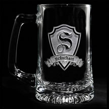 Alternate image for Personalized Shield Initial Beer Mug