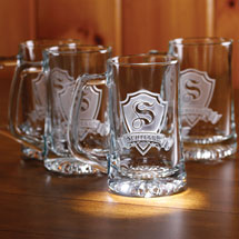 Alternate image for Personalized Shield Initial Beer Mug