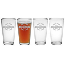 Alternate image for Personalized In Hops We Trust Set of 4 Pint Glasses