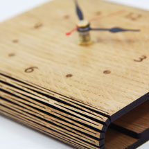 Alternate image for Personalized Living Hinge Wooden Clock
