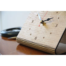 Alternate image Personalized Living Hinge Wooden Clock