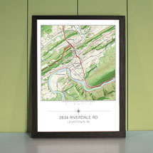 Product Image for Personalized My Home in the Center Framed Map Print