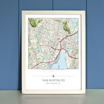 Alternate Image 1 for Personalized My Home in the Center Framed Map Print