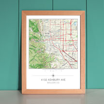 Alternate Image 2 for Personalized My Home in the Center Framed Map Print