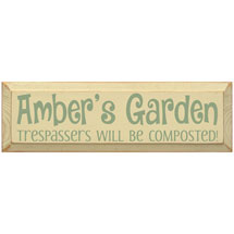 Alternate image Personalized Garden Trespassers Sign with Stake