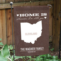 Alternate Image 5 for Personalized Home State Garden Flag with Flag Pole