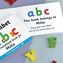 Alternate Image 3 for Personalized Learn the Alphabet Toddler Board Book