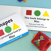 Alternate image for Personalized Learn Your Shapes Toddler Board Book