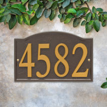Alternate image for Personalized DIY Cast Metal Arch Address Plaque