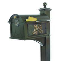 Alternate Image 2 for Whitehall Balmoral Monogram Mailbox and Post Package