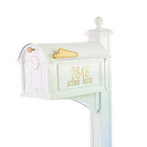 Alternate Image 1 for Whitehall Balmoral Monogram Mailbox and Post Package