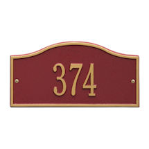 Alternate image for Whitehall Personalized Cast Metal Address Plaque - 12' x 6' - Allows Special Characters