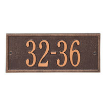 Alternate image for Whitehall Personalized Cast Metal Address Plaque - 10.5' x 4.25' - Allows Special Characters