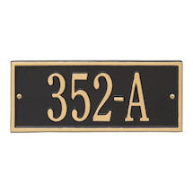 Alternate Image 1 for Whitehall Personalized Cast Metal Address Plaque - 10.5' x 4.25' - Allows Special Characters