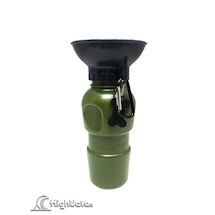 Alternate image for Highwave AutoDogMug Pet Sport Bottle - Portable Water Bowl - Holds 20 oz - Army Green