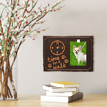 Alternate Image 1 for 'Time For A Walk' Pet Photo Wall Clock