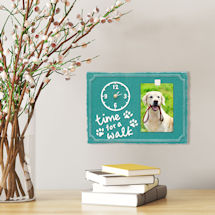 Alternate Image 5 for 'Time For A Walk' Pet Photo Wall Clock