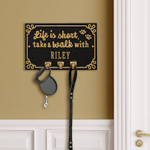 Alternate Image 2 for Personalized 'Life is Short, Take a Walk' Leash Hook