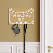 Alternate Image 4 for Personalized 'Life is Short, Take a Walk' Leash Hook
