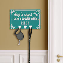 Alternate Image 5 for Personalized 'Life is Short, Take a Walk' Leash Hook