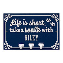 Alternate Image 9 for Personalized 'Life is Short, Take a Walk' Leash Hook
