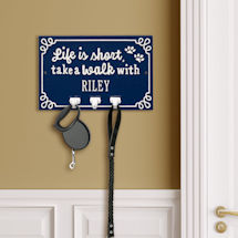 Alternate Image 6 for Personalized 'Life is Short, Take a Walk' Leash Hook