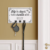 Alternate image for Personalized 'Life is Short, Take a Walk' Leash Hook