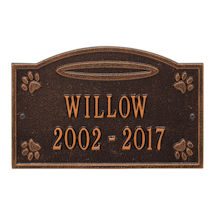 Alternate Image 1 for Personalized Angels in Heaven Pet Memorial Wall or Ground Plaque