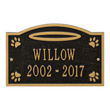 Alternate Image 2 for Personalized Angels in Heaven Pet Memorial Wall or Ground Plaque