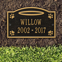 Alternate Image 9 for Personalized Angels in Heaven Pet Memorial Wall or Ground Plaque