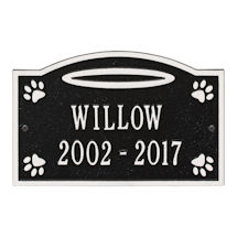 Alternate Image 4 for Personalized Angels in Heaven Pet Memorial Wall or Ground Plaque
