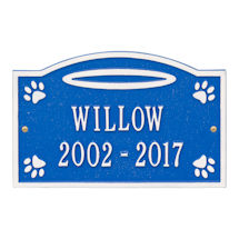Alternate Image 5 for Personalized Angels in Heaven Pet Memorial Wall or Ground Plaque