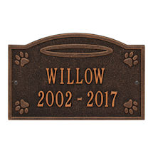 Alternate Image 6 for Personalized Angels in Heaven Pet Memorial Wall or Ground Plaque