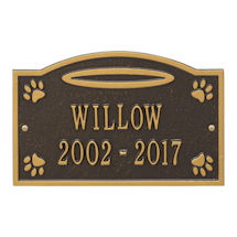 Alternate image for Personalized Angels in Heaven Pet Memorial Wall or Ground Plaque