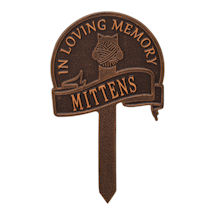 Alternate Image 1 for Personalized Cat Memorial Yard Plaque