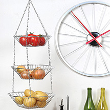 Alternate Image 2 for 3-Tier Chrome Hanging Fruit Basket