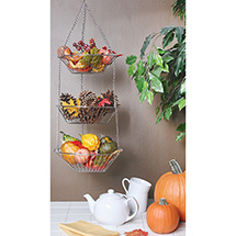 Alternate Image 5 for 3-Tier Chrome Hanging Fruit Basket