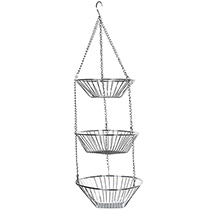 Product Image for 3-Tier Chrome Hanging Fruit Basket