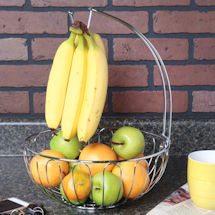 Product Image for Wire Fruit Basket with Banana Hanger