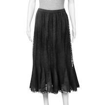 Alternate image Women's Black Lace Gored Skirt - Fully Lined