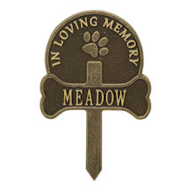 Alternate image for Personalized Dog Memorial Yard Plaque