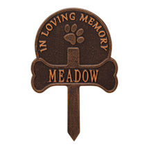 Alternate Image 1 for Personalized Dog Memorial Yard Plaque