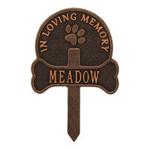 Alternate Image 6 for Personalized Dog Memorial Yard Plaque